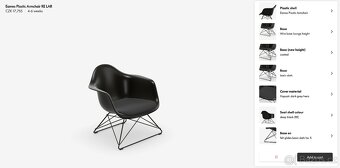 Vitra Plastic Armchair LAR (s čalouněním sedáku) - 10