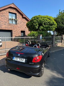 Peugeot 206 1.6 Benzín cabrio – černý, kůže, STK 2027 - 10