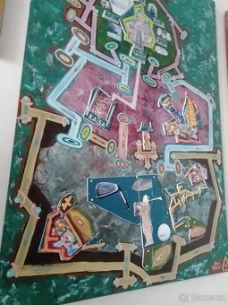 Borec Golfista 123x80cm, koláž, kombinovaná technika - 10