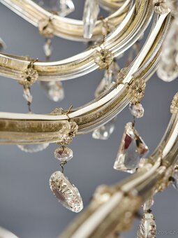 Velký křišťálový lustr Marie Terezie 18 žárovek - 10