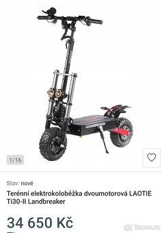 Terénní elektrokoloběžka Laotie Ti30-II Landbreaker – 5600W, - 10