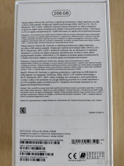 iPhone SE 2020 256 GB bílá nová baterie 100 % stav kompletní - 10