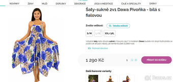 Letní asymetrické šaty květované Himalife L XL 40 42 - 10