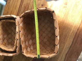 Dřevěné košíky s uchy 3ks - 10