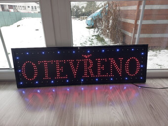 Světelná VELKÁ LED reklama, poutač-OTEVŘENO 100x30x2cm SUPR - 10