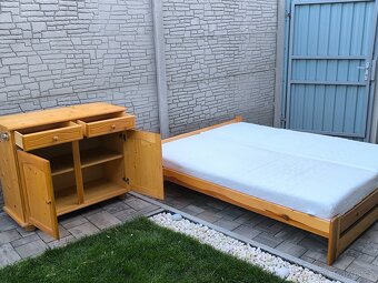 Prodám manželskou postel + Matrace + Komodu - 10