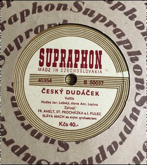 STAROŽITNÉ ORIGINÁLNÍ GRAMOFONOVÉ DESKY - 10