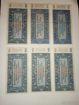 BANKOVKY 100 KČ, 1940, RŮZNÉ SÉRIE, VŠE NEPERFOROVANÉ - 10