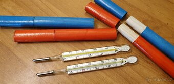 MINUTOVÝ RTUŤOVÝ TEPLOMĚR LÉKAŘSKÉ RETRO ART DECO - 10