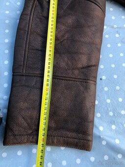 Army Letecká kožená bunda s kožíškem - 10