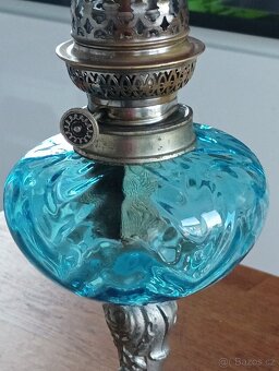 SECESNÍ STAROŽITNÁ PETROLEJKA GAUDARD,FRANCE1900–ART NOUVEAU - 10