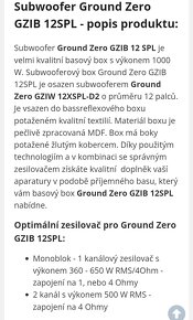 Subwoofer Ground Zero - 10