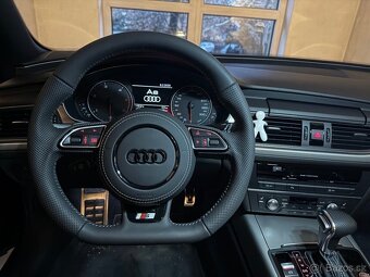 AUDI MULTIFUNKCNY VOLANT S AIRBAGOM A PADLAMI, červená niť - 10