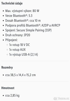 Aku reproduktor Bluetooth peformance - 10