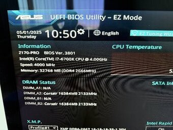 MB Asus Z170-PRO + i7-6700K + RAM 32GB - 10