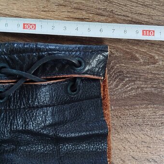 Kožené kalhoty ŠNĚROVÁKY PATINA vel. XL/34 - 10