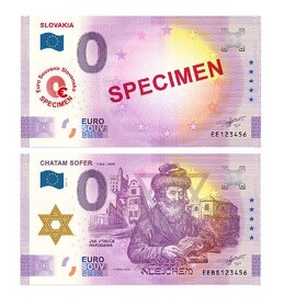 0€ / 0 euro suvenírová bankovka prítlač gold - výmena - 10