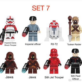 Rôzne figúrky Star Wars 1 (8ks) typ lego - nové - 10