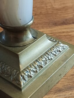 STAROŽITNÁ RUČNĚ MALOVANÁ PETROLEJKA SECESE/ART DECO FRANCE - 10