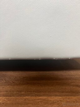 Luxusní kožená modrobílá sedačka - 10