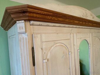 Vintage kompletní dřevěná ložnice, bílá Shabby Chic styl - 10