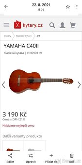 Kytara YAMAHA C40 II - 10