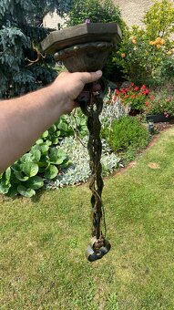 Hodně starý závěsný lustr nebo svítidlo - 10