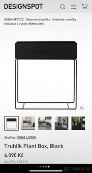 Ferm Living Stojan na květiny Plant Box Black - 10