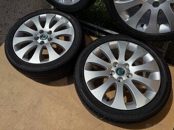 Alu kola 5x112 r17 Škoda Venus + letní pneu 225/45/17 Dunlop - 10
