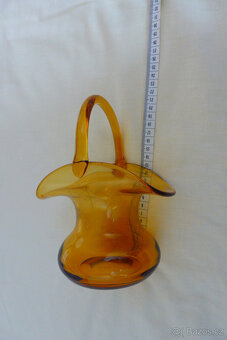 Košik + Popelnik Hutní Barvené Sklo - 10