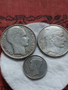 STŘÍBRNÝ 20+10 FRANC+ 50CENT - 10