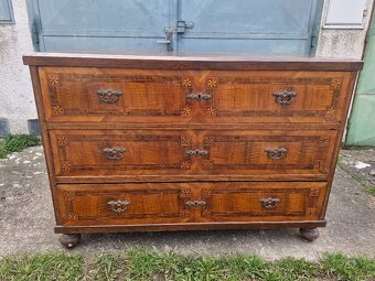 Komoda, malovana truhla, intarzovany pribornik - 10