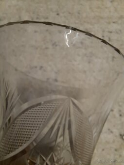 starožitné broušené sklo český křišťál - 10