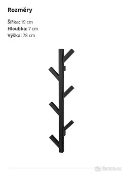 Nízká šatní skříň IKEA + věšák Ikea - 10