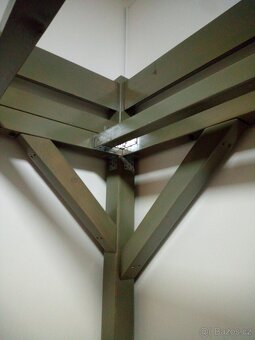 Zánovní patrová postel z masivu pro dvě matrace 200x80cm - 10