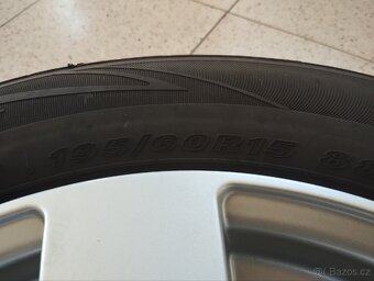 ALU 4x100 r15x6j ET 38, 195/60/15 zánovní letní Nexen - 10