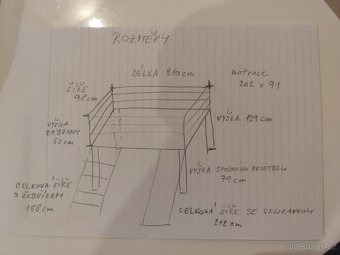 Vyvýšená postel se skluzavkou - 10