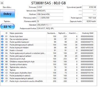 SATA 3,5" disky, odzkoušené, uvedená cena je za vše - 10