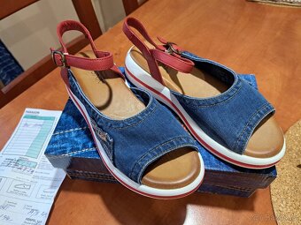 Dámské sandále jeans , vel.38 - 10
