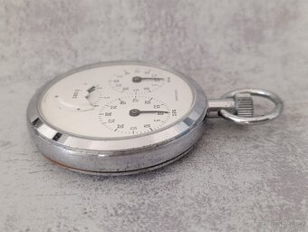 Zajímavé staré německé kapesní stopky Junghans 1/10s. - 10