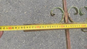 Starý železný plot, plotové dílce, 7,9 bm - 10