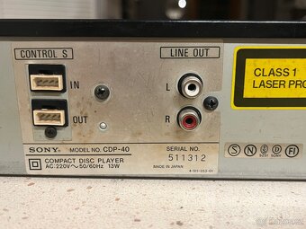 CD přehrávač Sony CDP 40 - 10