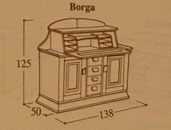 Kompletní ložnice z masivu borovice velká sestava - 10
