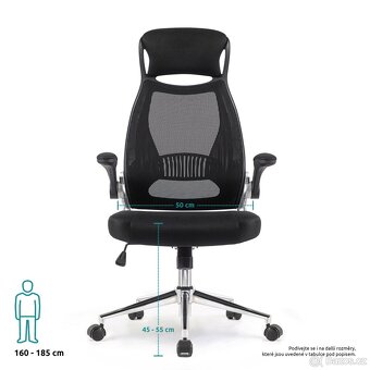 NOVÁ - Kancelářská židle OPTIMA PDH nosnost 140 kg - 10