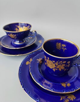 Porcelánový čajový sady Echt Kobalt Vohenstrauss Seltmann - 10
