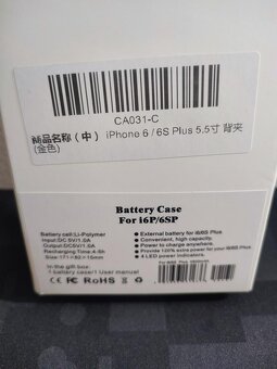Externí bateriový kryt pro iPhone 6 - 4800mAh, zlatá/růžová - 10