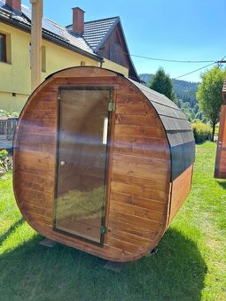 Finská zahradní sudová sauna - výroba v ČR - 10