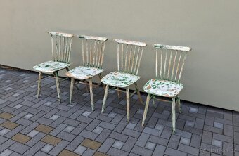 Jídelní set židlí TON Ironica + stůl SHABBY STYL - 10