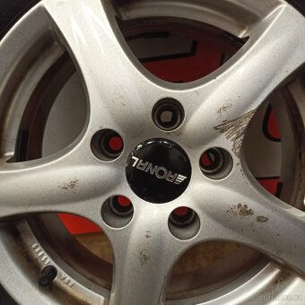 ALU kola Ronal 5x112, zimní pneu 7mm, 195/65 R15 - 10