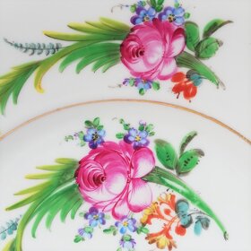 Starožitný talíř,porcelán Fridrich Kästner, ruční malba. - 10